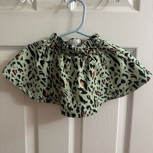 Bailey's Blossoms Macee Mini Skater Skirt Snow Leopard Size 12-18 Months Girls